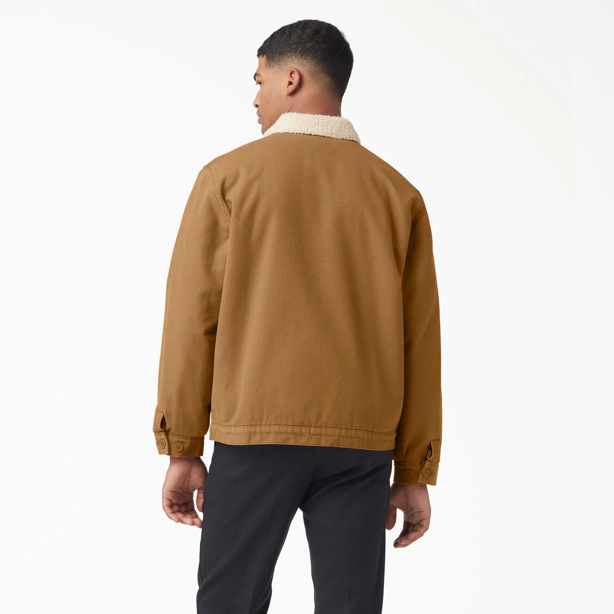 Dickies Duck Canvas High Pile Fleece Jacket 'Stonewashed Brown Duck'