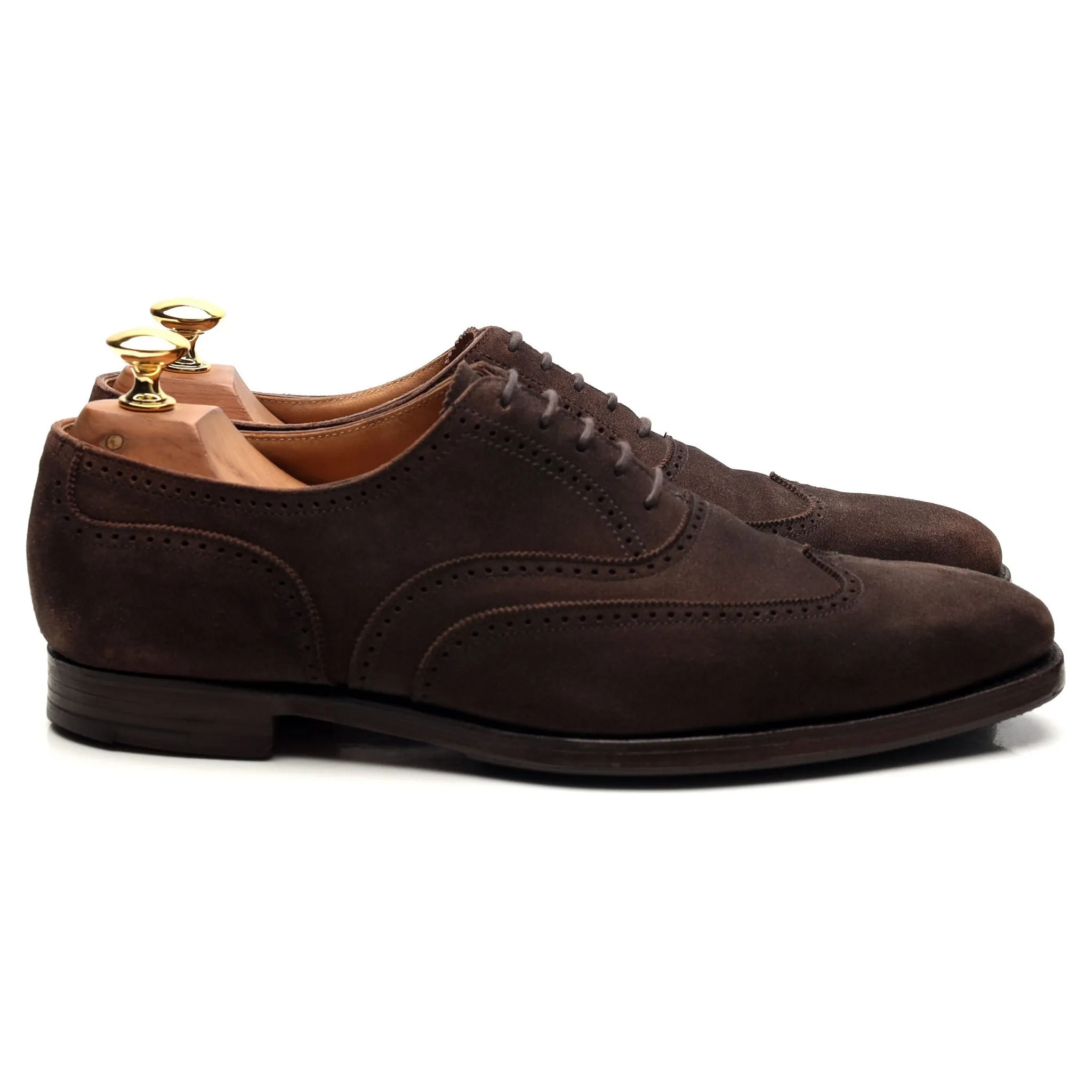 'Drummond' Dark Brown Suede Oxford Brogues UK 6 E