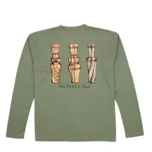 Duck Calls Olive Long Sleeve Tee