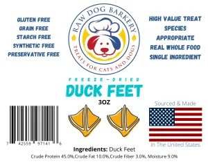 Duck Feet Freeze-Dried - Natural Dental Care & Joint Support