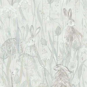 Dune Hares Mist/Pebble Wallpaper