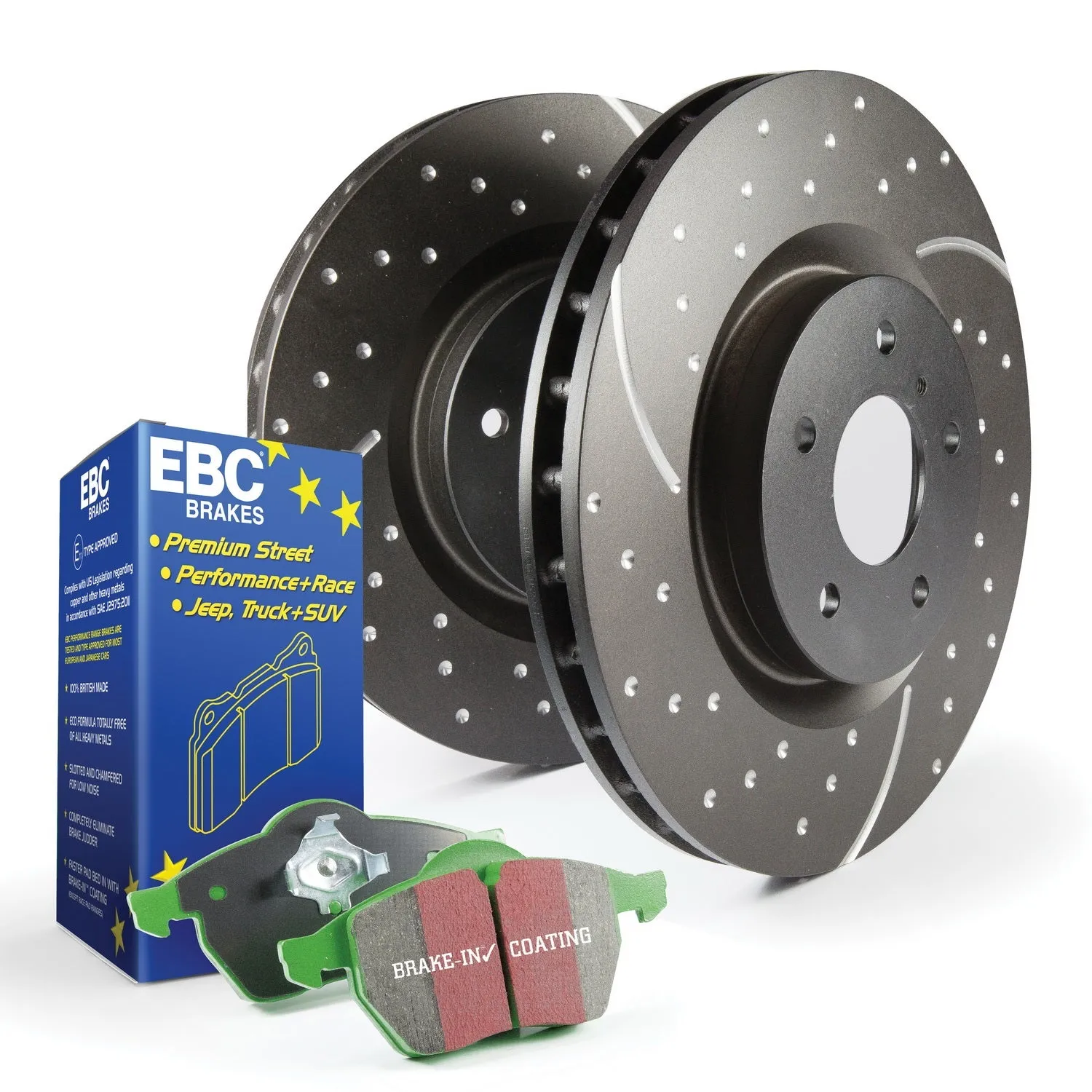 EBC Brakes S10KF1277 S10 Kits Greenstuff 2000 and GD Rotors