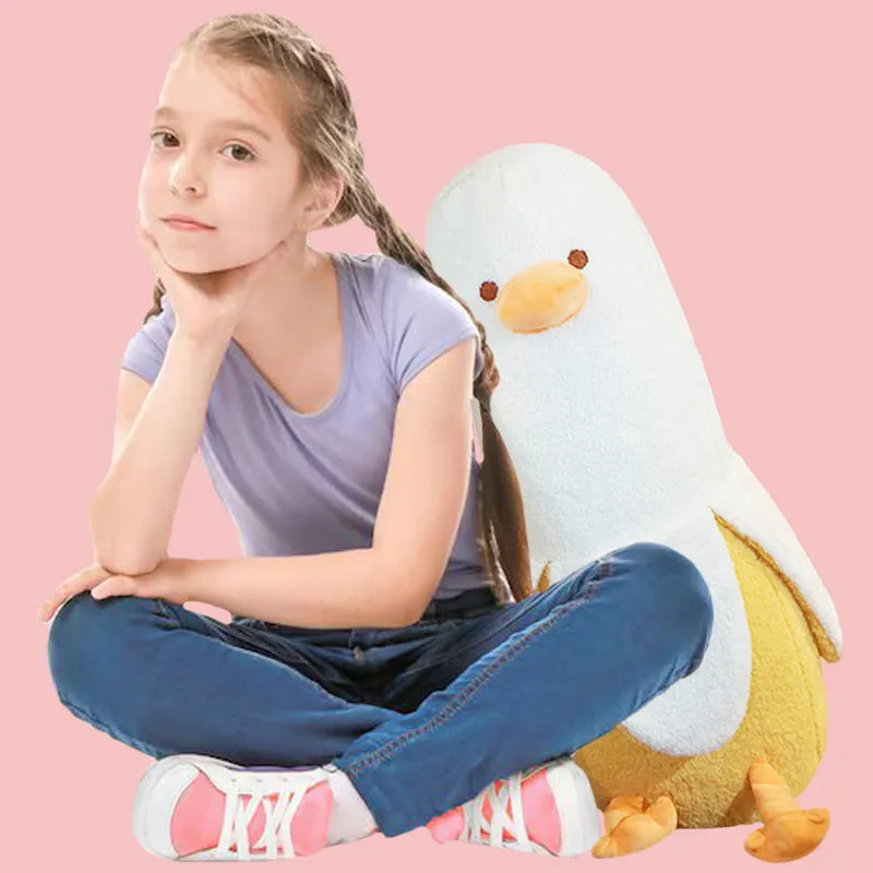 ELAINREN Banana Duck Plush Toy Cute Plushie Hugging Plush Pillow/19.6inch