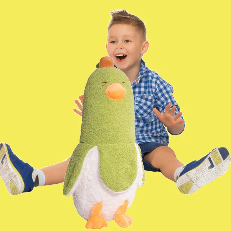 ELAINREN Green Banana Duck Plush Toy Cute Green Duck Stuffed Animal for Girls and Boys/19.7"