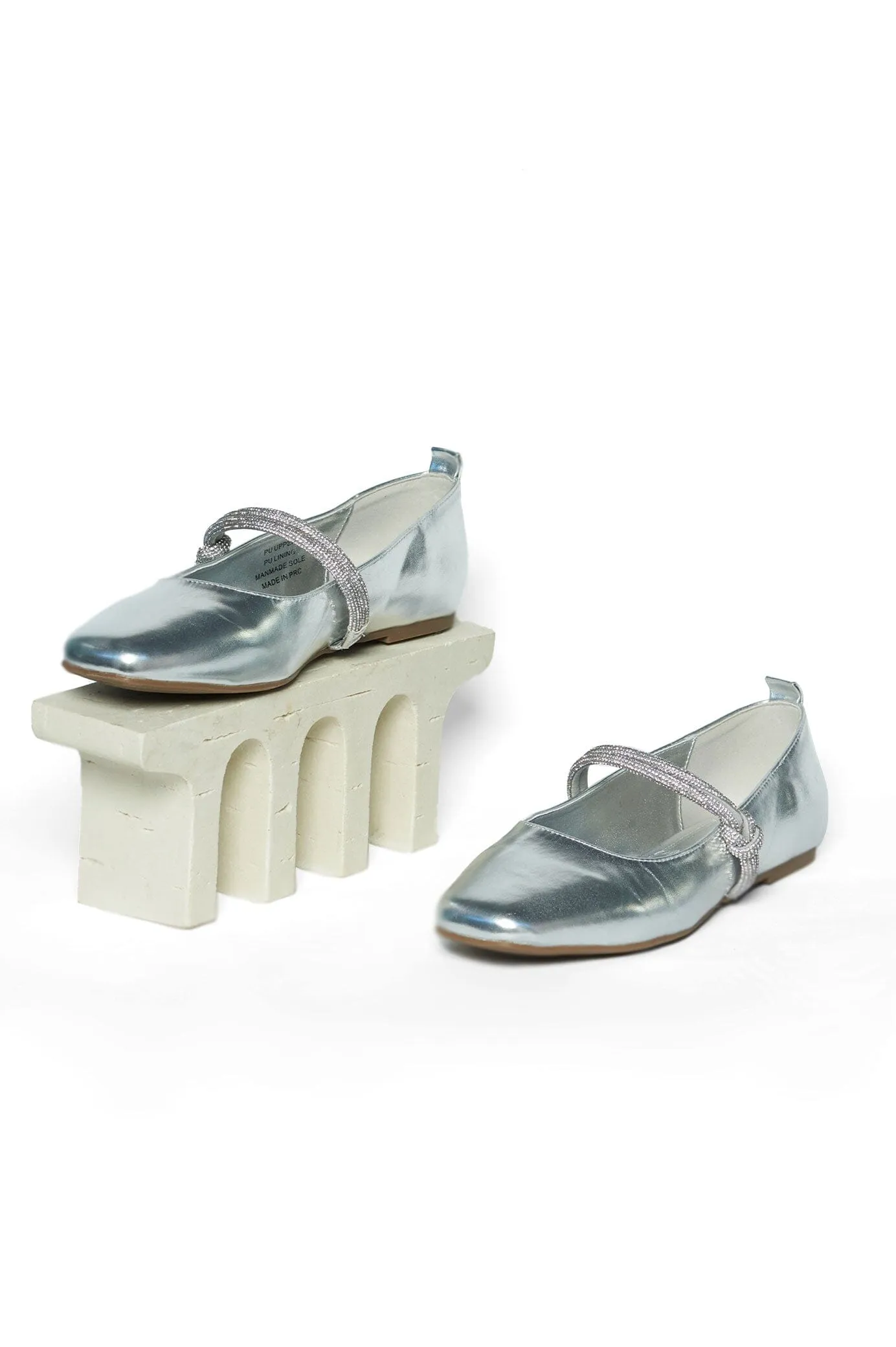 Elara Ballet Flats Silver