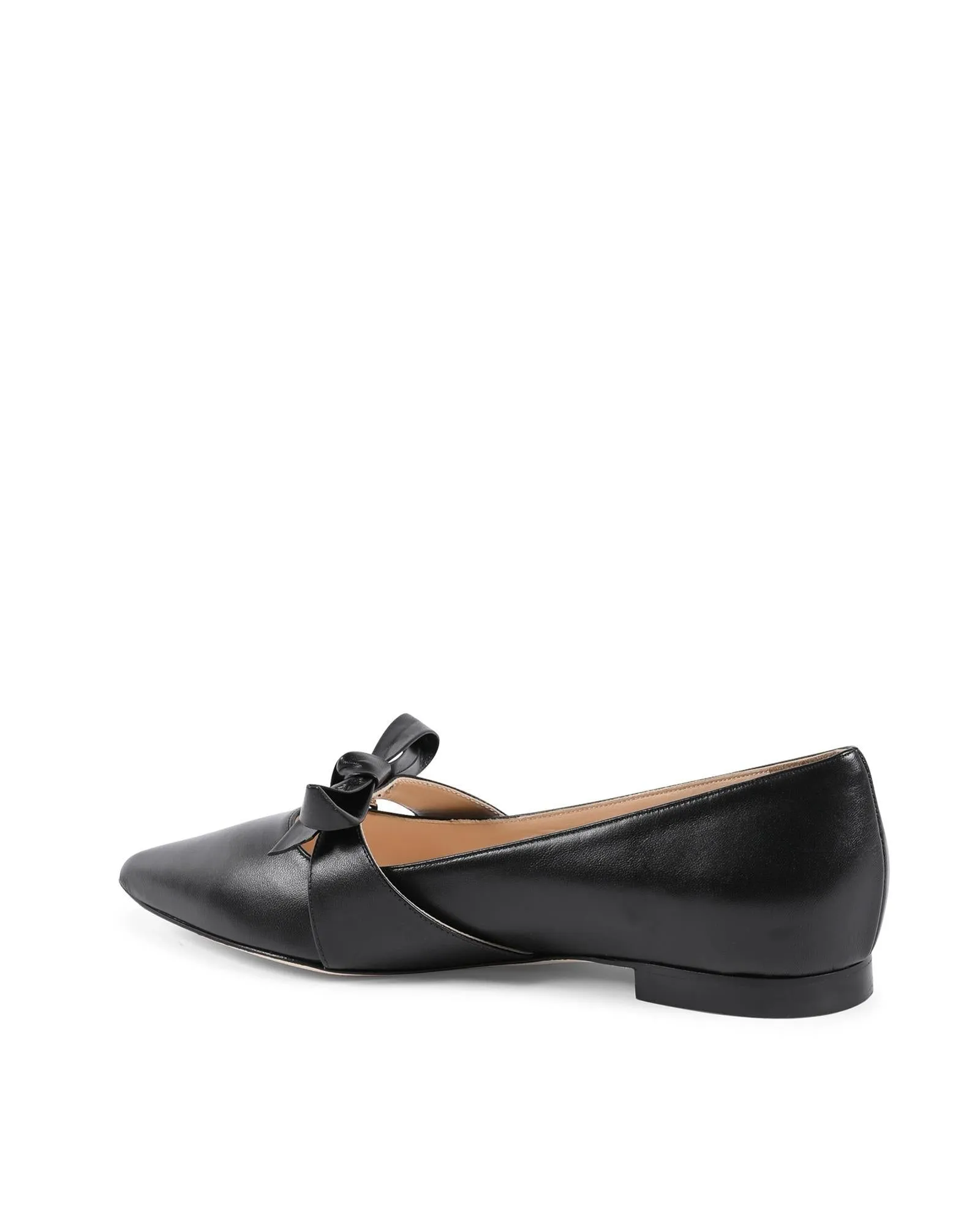 Elegant Leather Bow Ballerina Flats