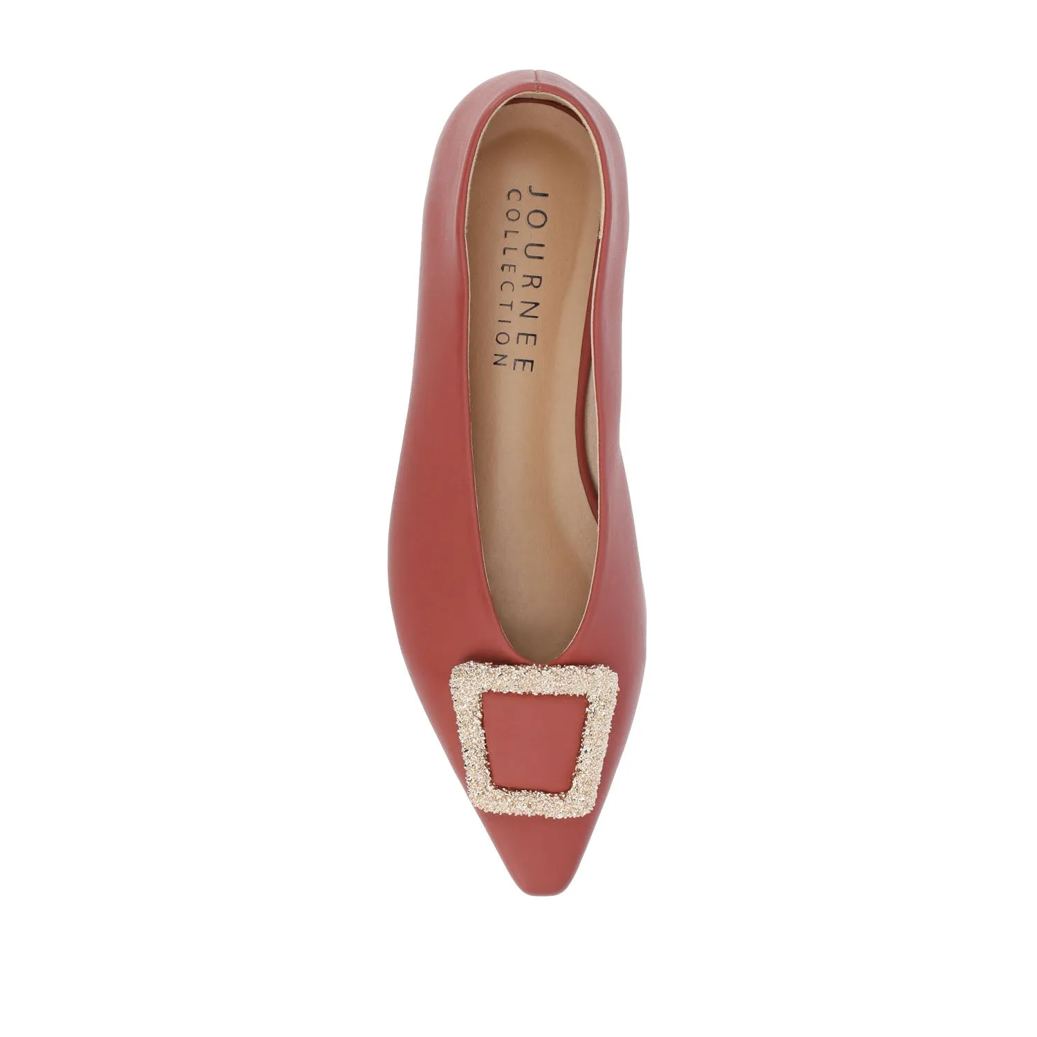 ELOWEN BALLET FLATS IN FAUX LEATHER