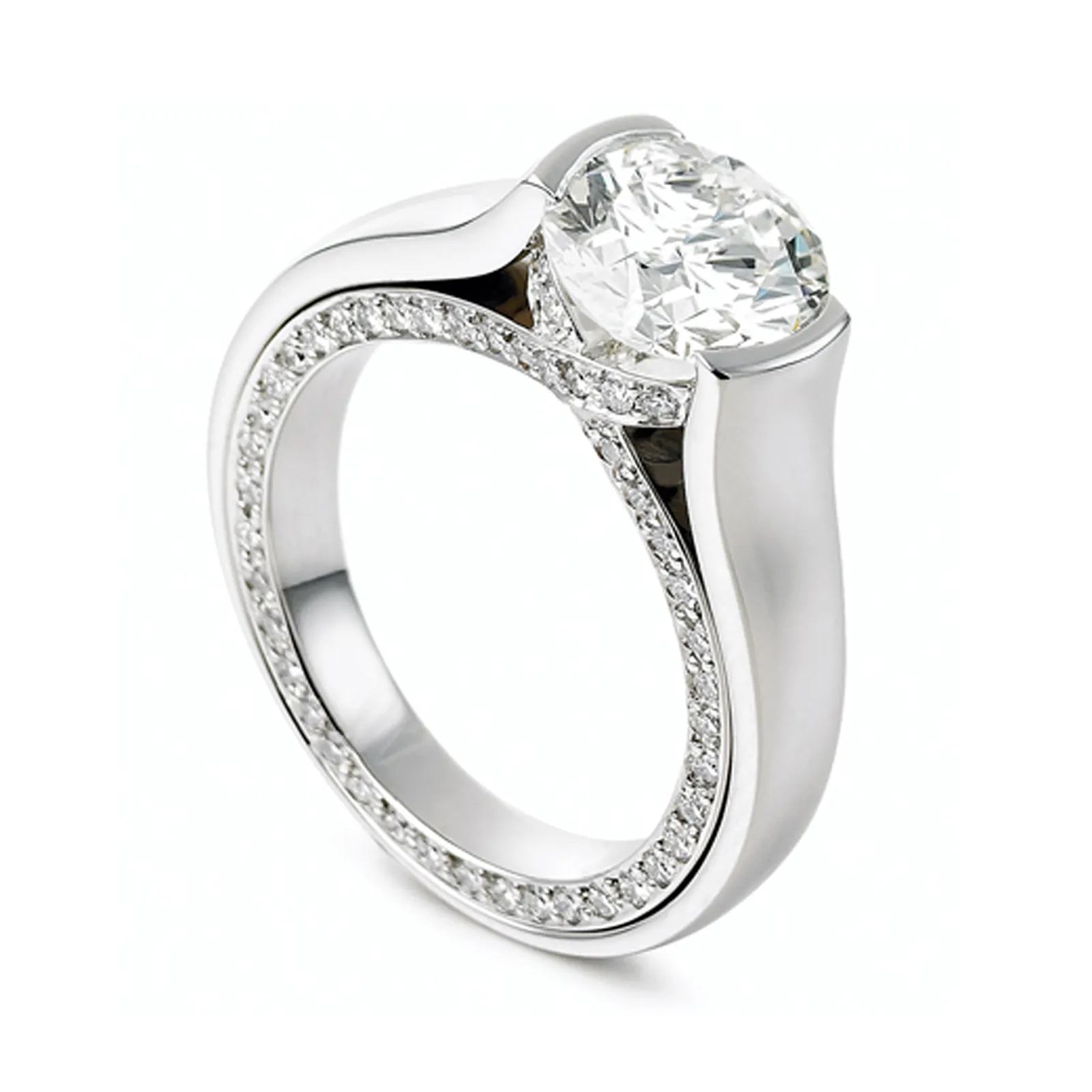 Entre Nous Inside Diamond Line Engagement Ring