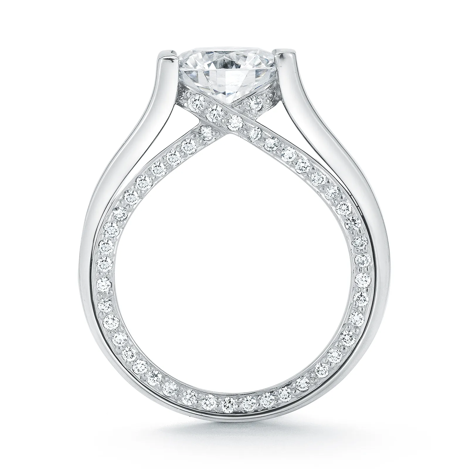 Entre Nous Inside Diamond Line Engagement Ring