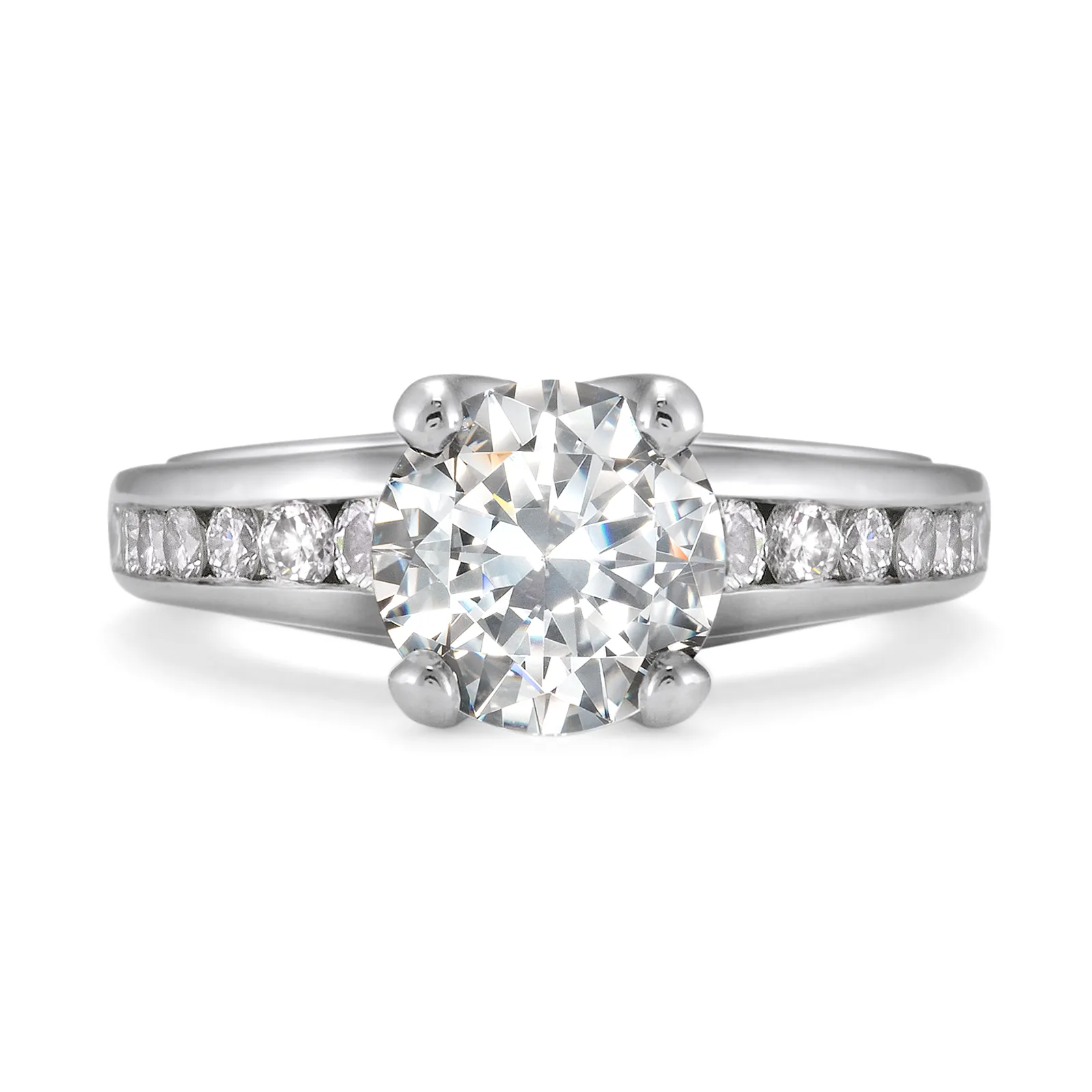 Entre Nous Solitaire Engagement Ring with Diamond Shank