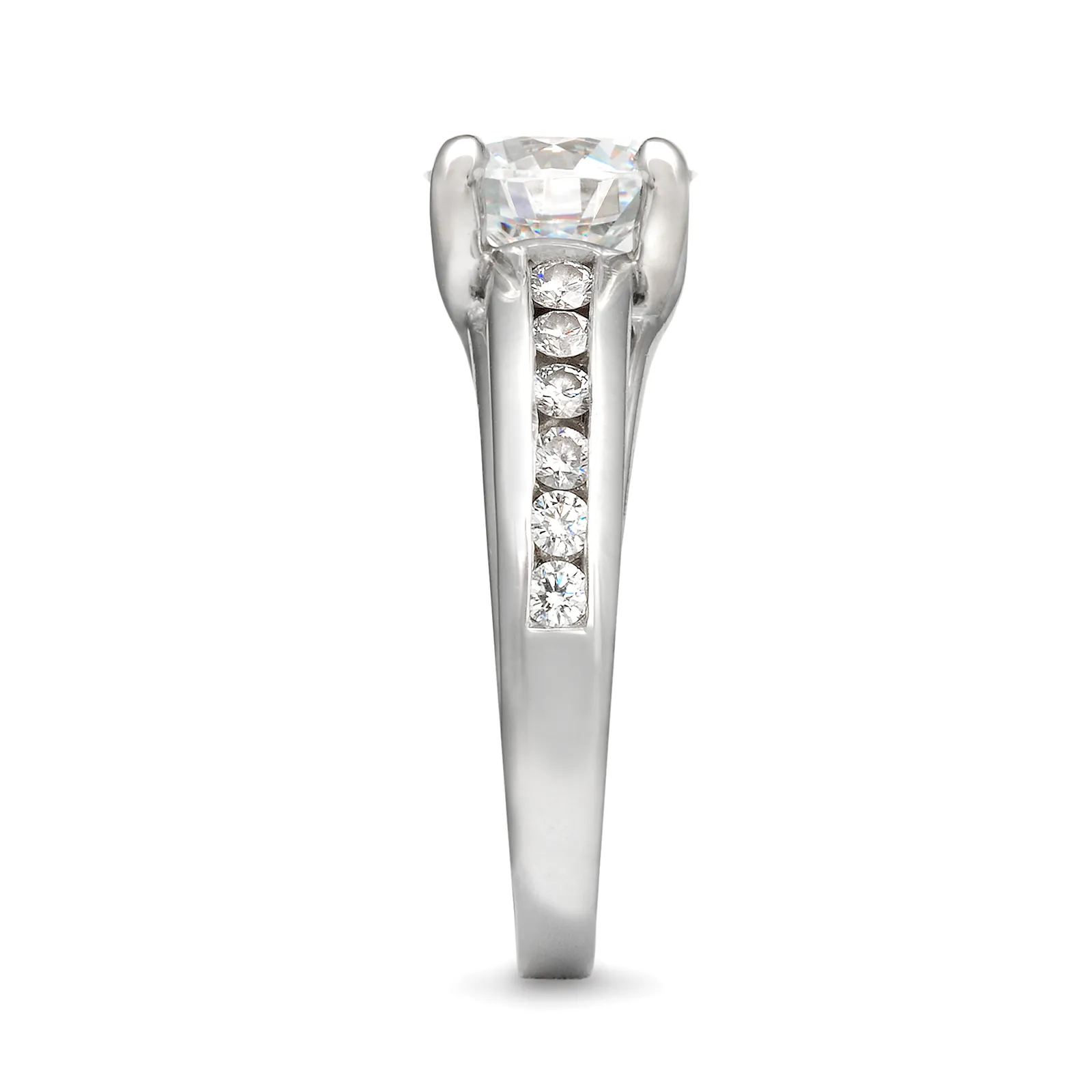 Entre Nous Solitaire Engagement Ring with Diamond Shank