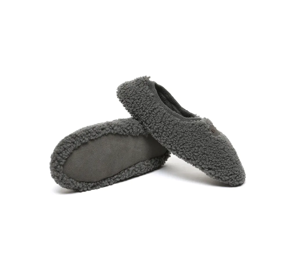 EVERAU® UGG Slippers Women Curly Sheepskin Wool Elastic Lucina