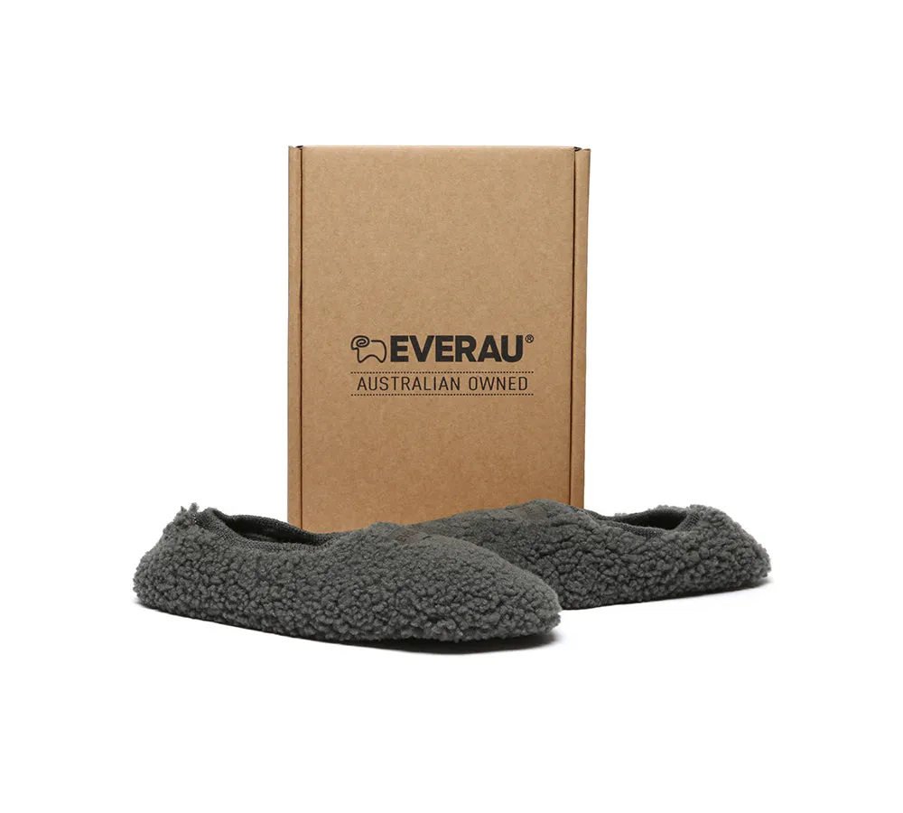 EVERAU® UGG Slippers Women Curly Sheepskin Wool Elastic Lucina