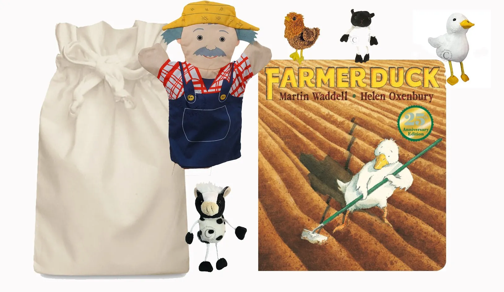 Farmer Duck Story Sack with Puppet Company Finger Puppets