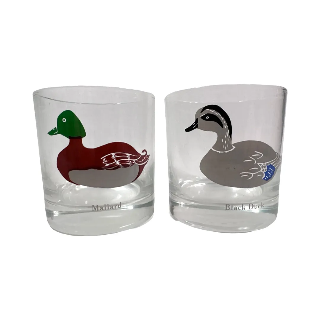 Federal Glass Mid-Century Duck Decoy Glasses (Set of 8)