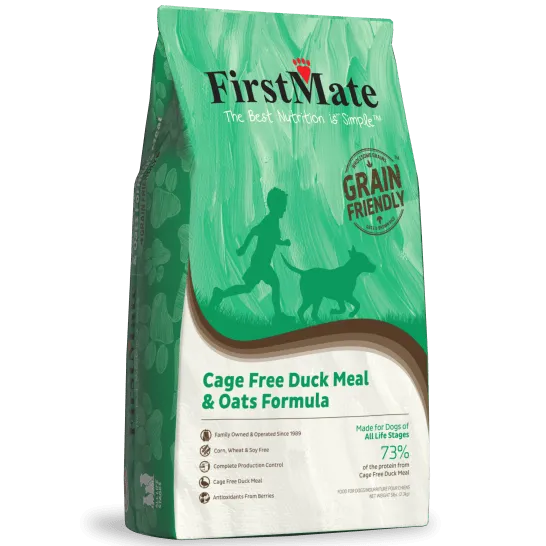 FirstMate Grain Friendly Cage Free Duck & Oats Dry Dog Food