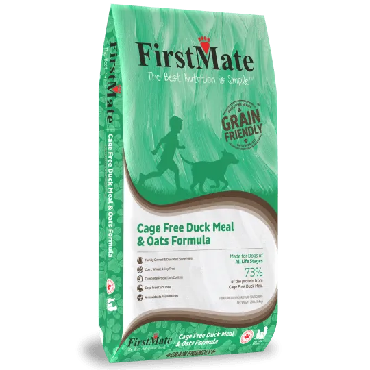 FirstMate Grain Friendly Cage Free Duck & Oats Dry Dog Food