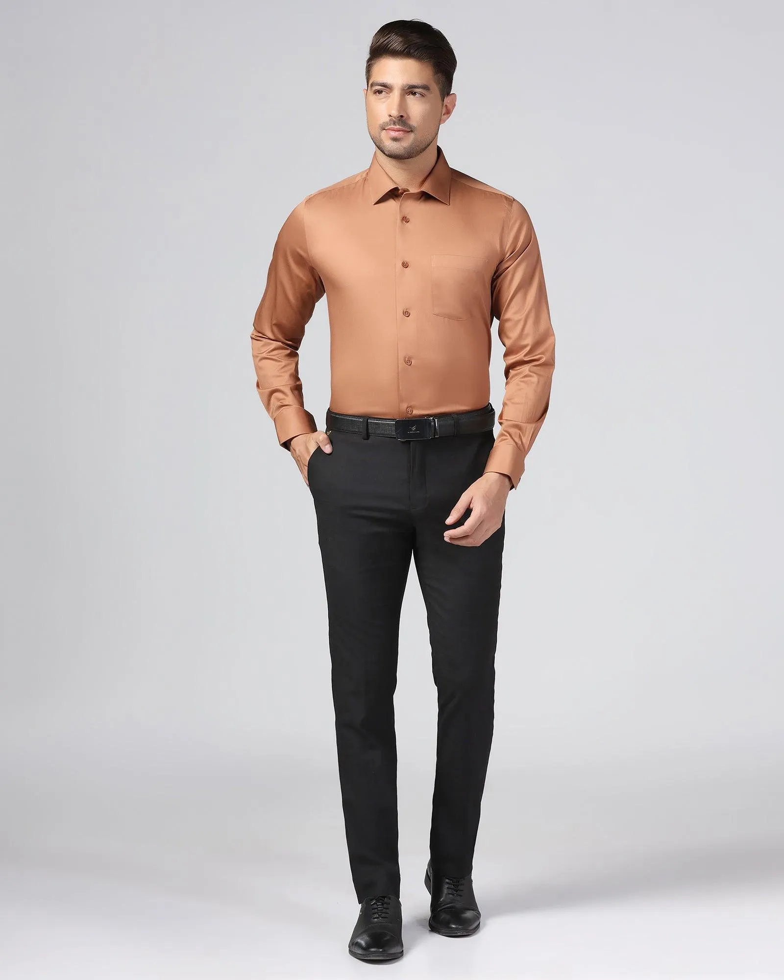 Formal Ochre Solid Shirt - Rolf