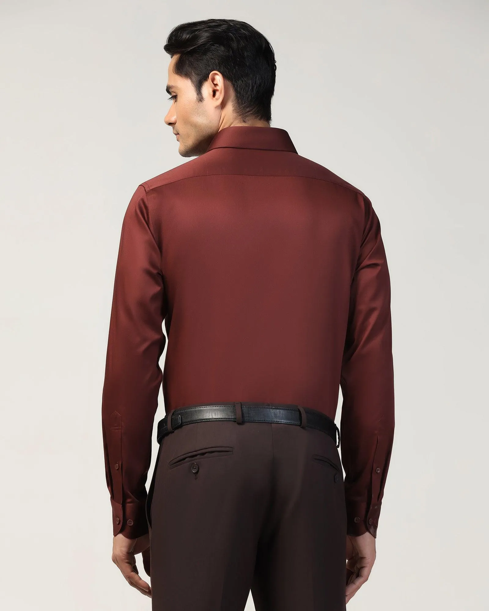 Formal Rust Solid Shirt - Rolf