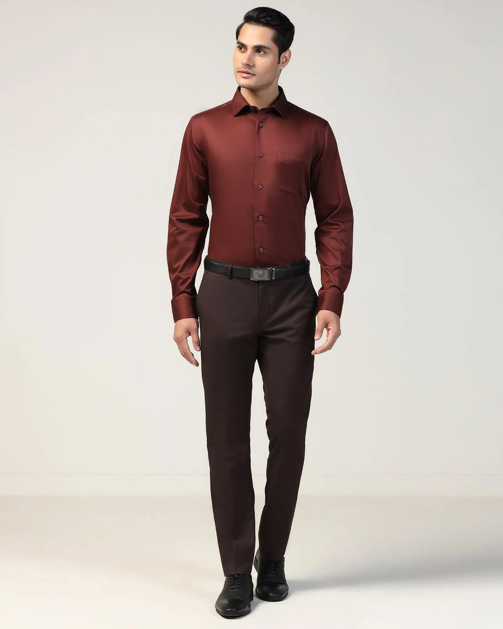 Formal Rust Solid Shirt - Rolf