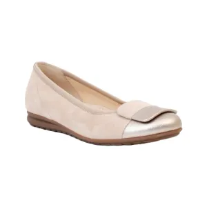 Gabor Women's 22.624.33 Ballet Flat - Oak/Pewter