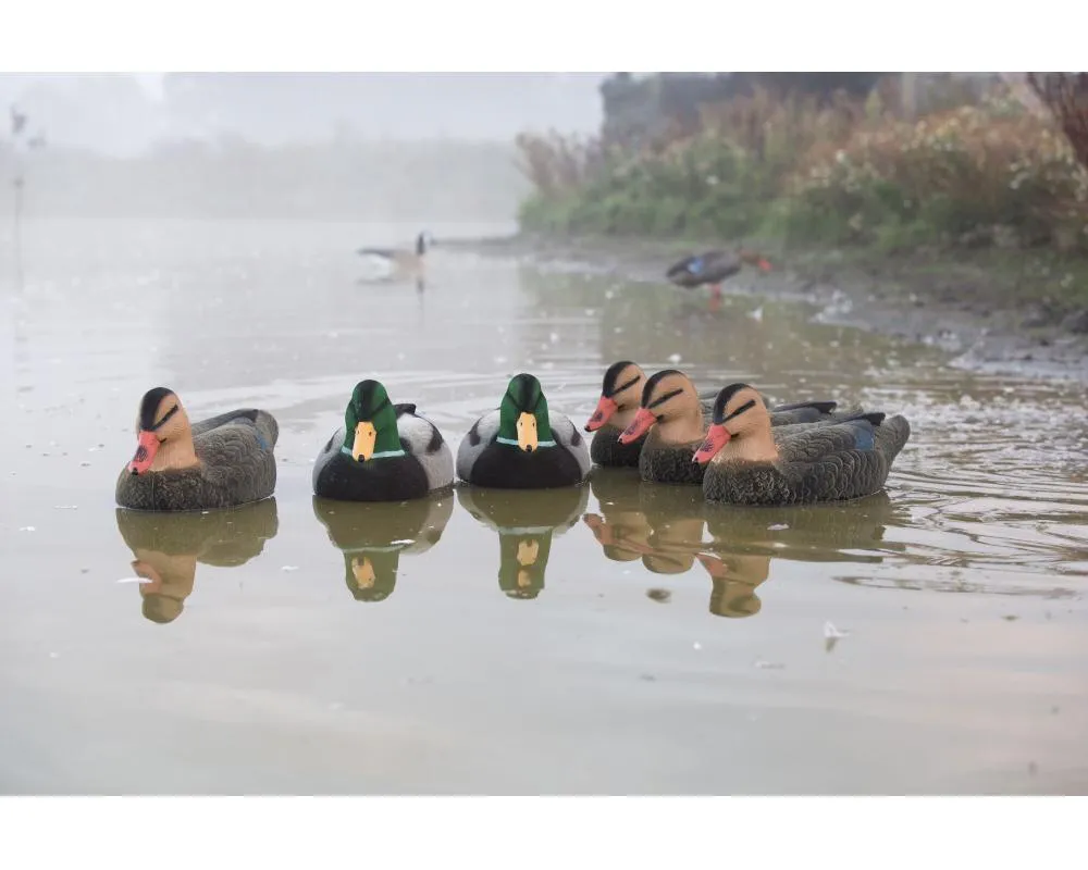 Game On Magnum 20" Mallard Flocked Decoy Family: 6-Pack