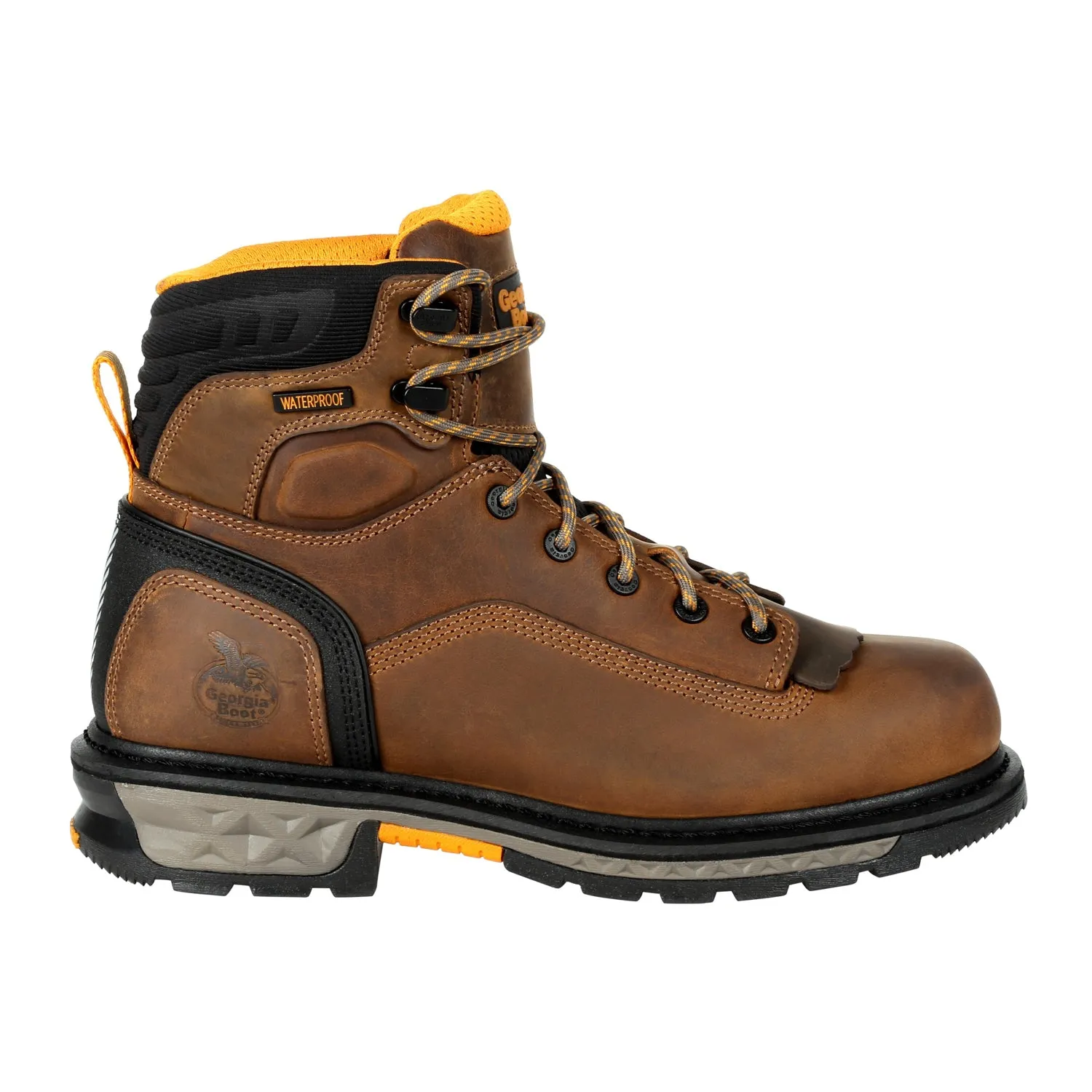 Georgia Mens Black/Brown Leather CarboTec CT WP Work Boots