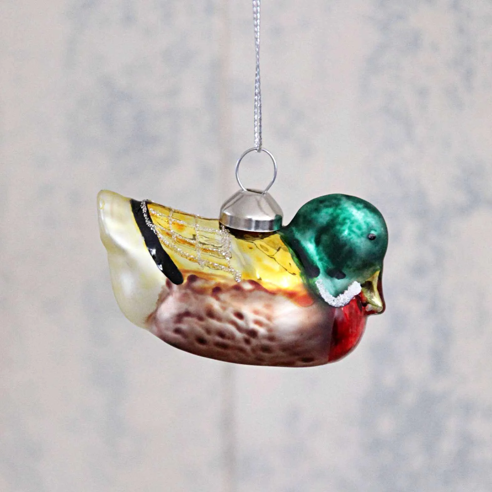 Glass Duck Decoration