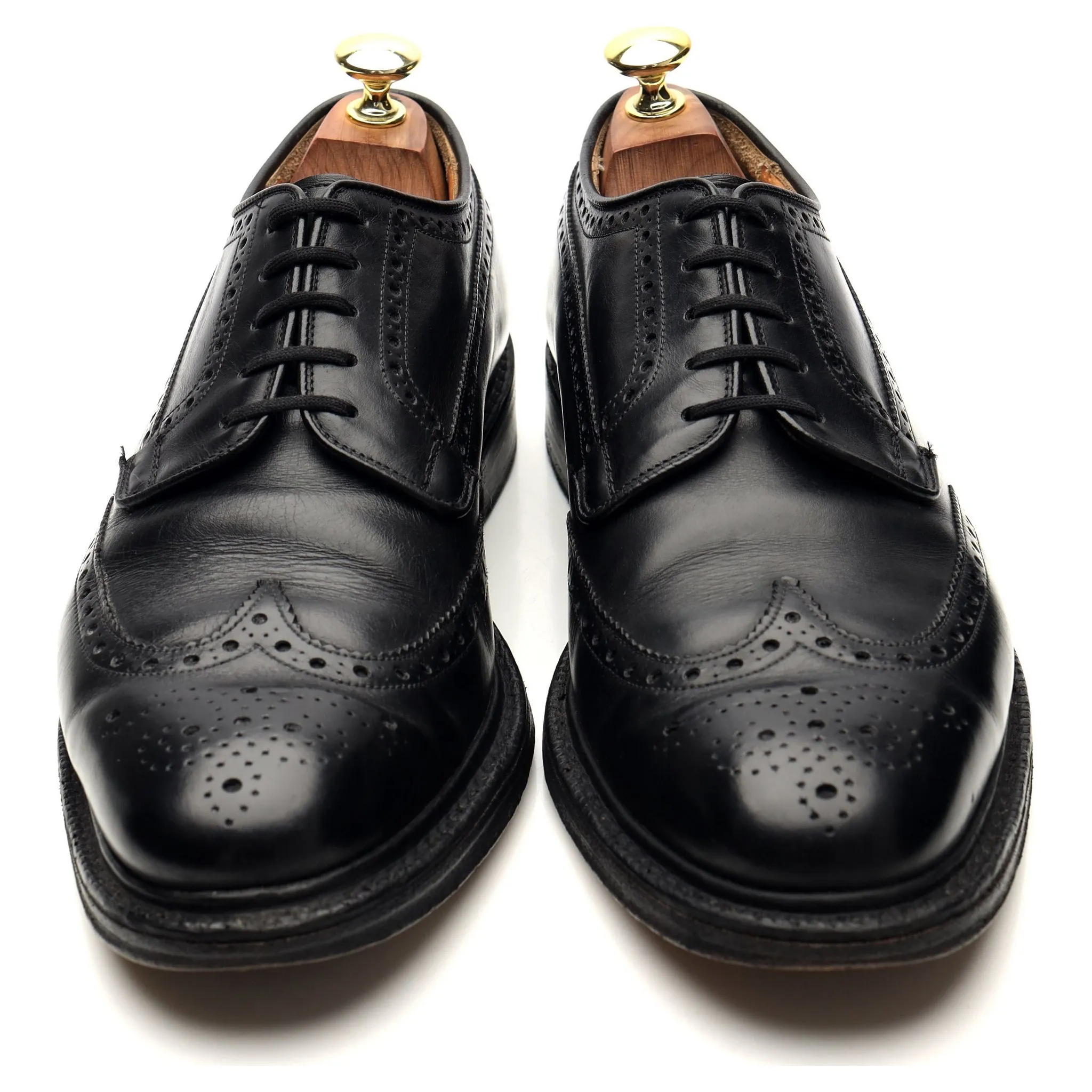 'Grafton' Black Leather Derby Brogues UK 7.5 F