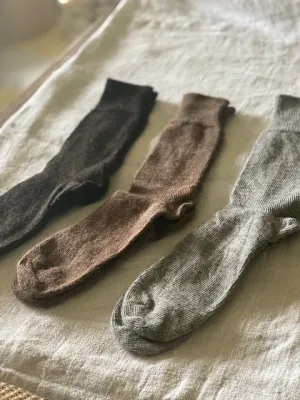 Grey Alpaca Socks