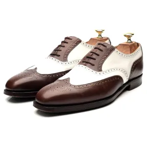 'Guildford' Brown White Leather Spectator Brogues UK 7 E