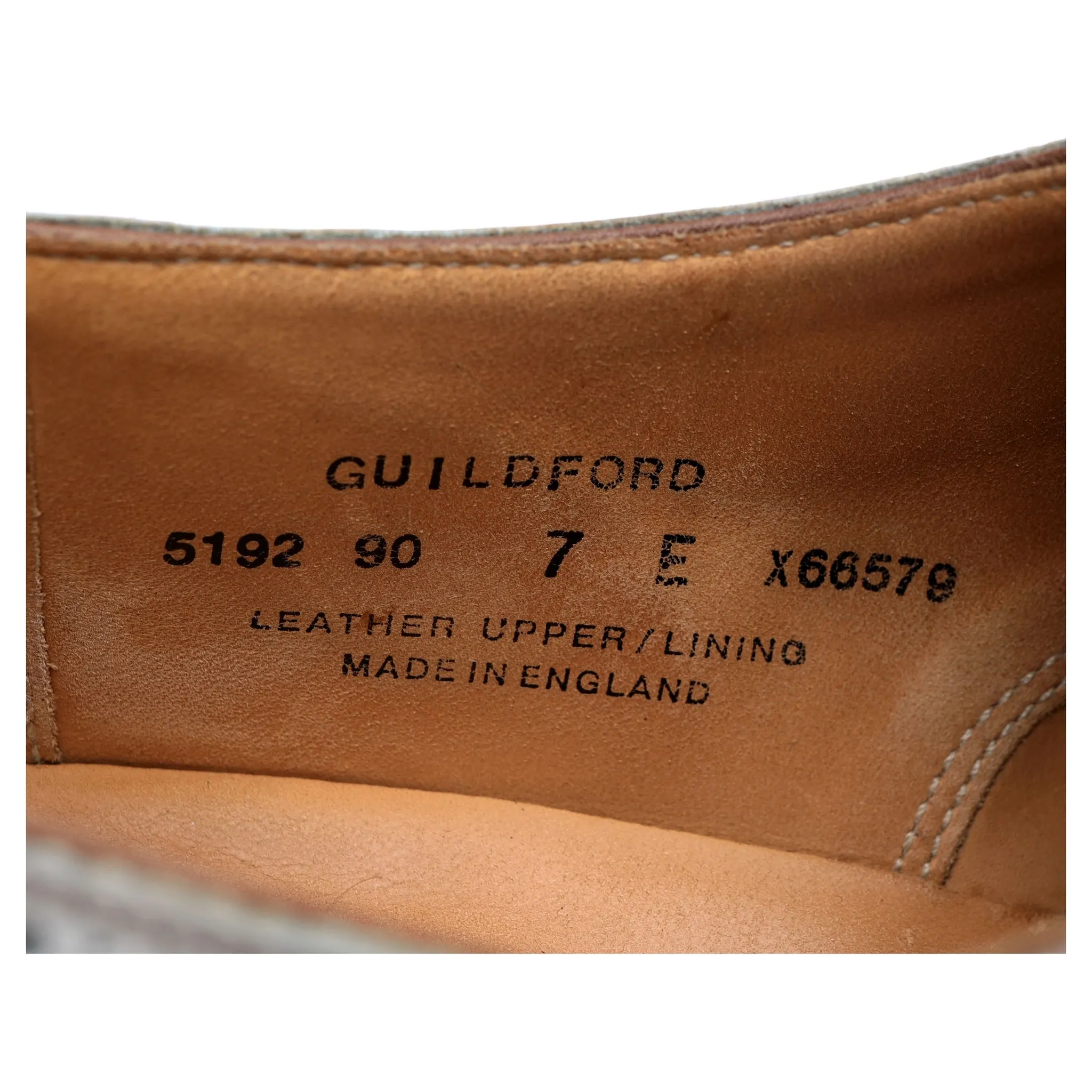 'Guildford' Brown White Leather Spectator Brogues UK 7 E