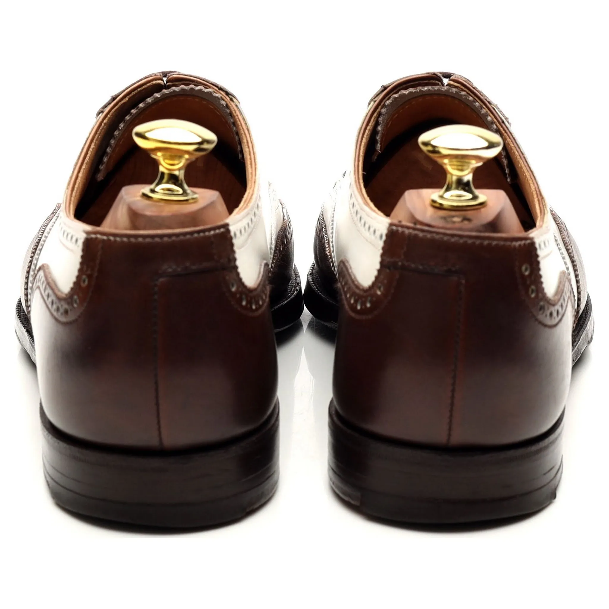 'Guildford' Brown White Leather Spectator Brogues UK 7 E