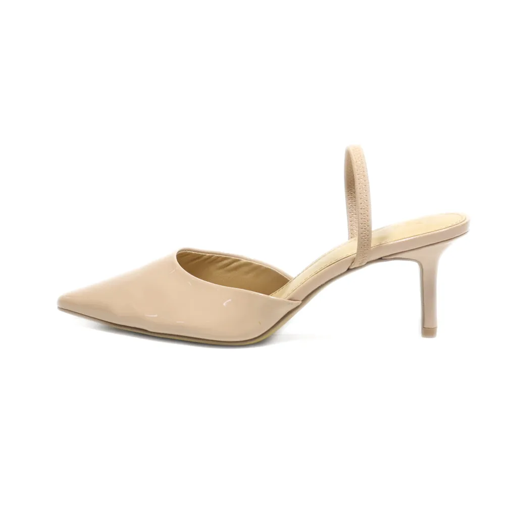 H&M Kitten Heels Leather Beige Colour For Women