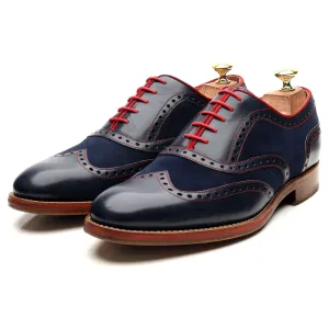 'Hathaway' Navy Blue Leather Brogues UK 8 F