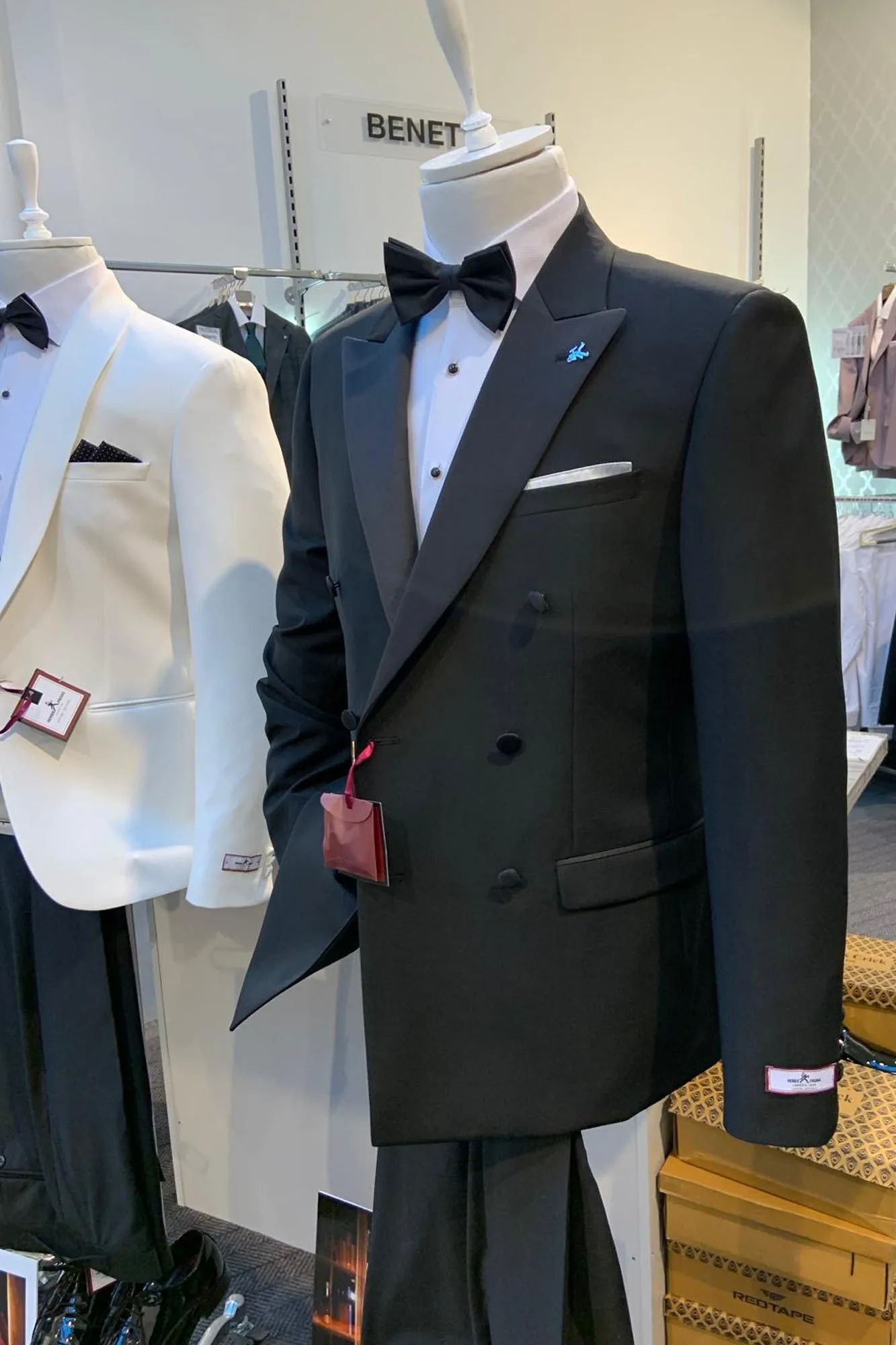 Herbie Frogg Black 2PC Double Breasted Tuxedo