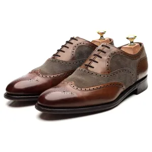 Herring 'Fencote' Dark Brown Leather Suede Oxford Brogues UK 8 F