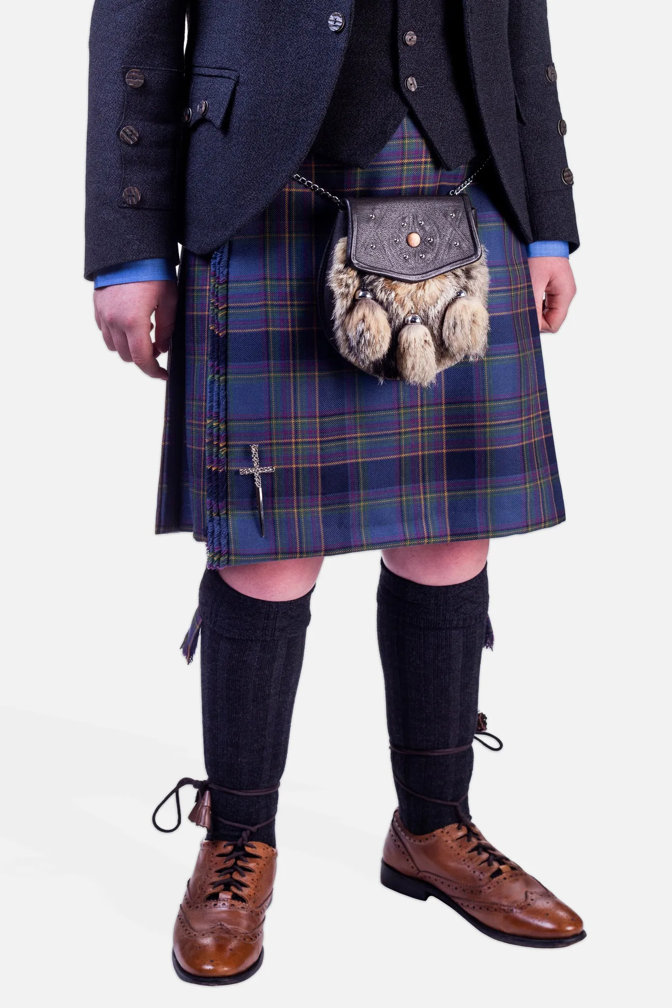 Highland Mist / Charcoal Holyrood Kilt Hire Outfit