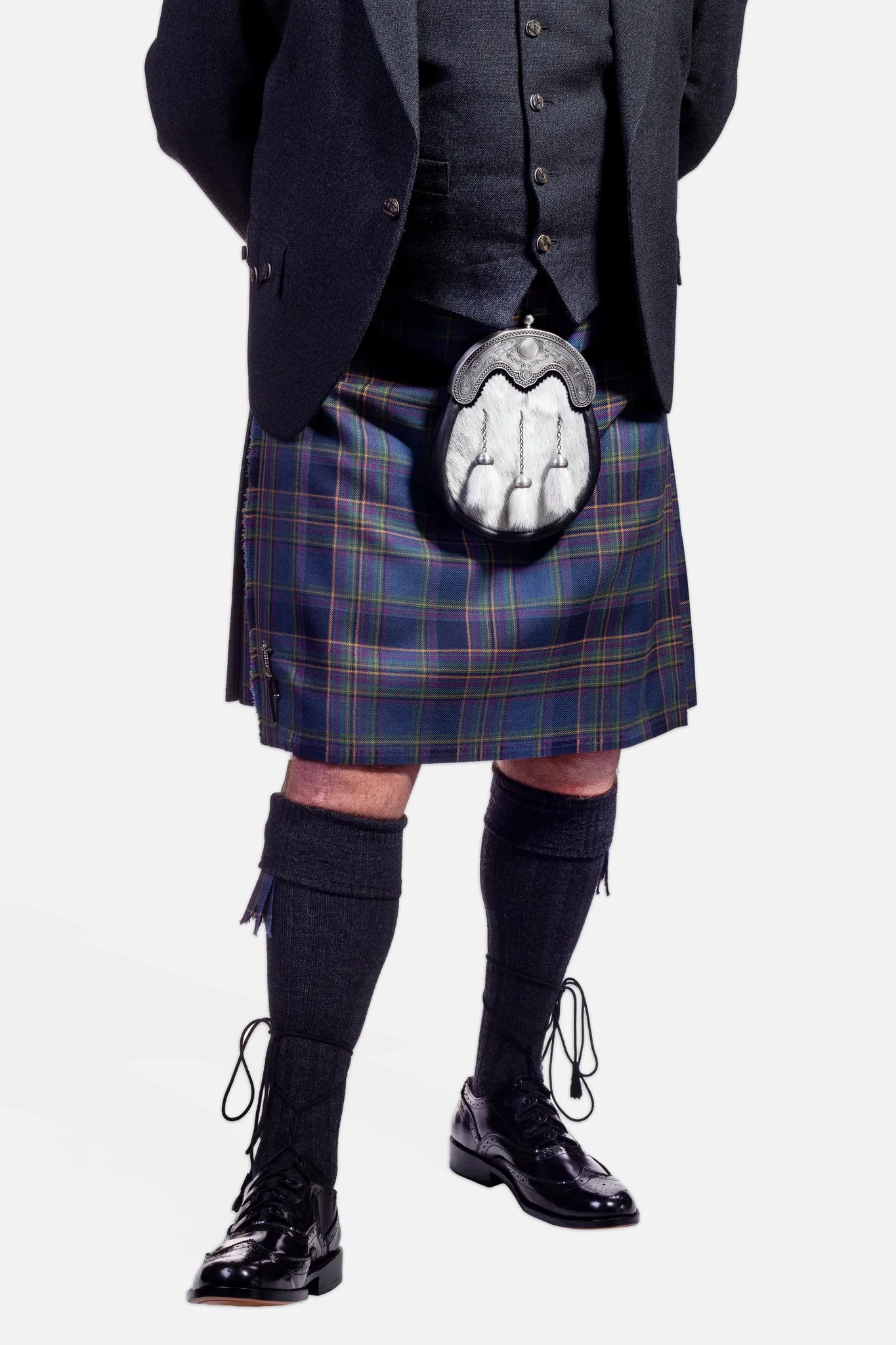 Highland Mist / Charcoal Holyrood Kilt Hire Outfit