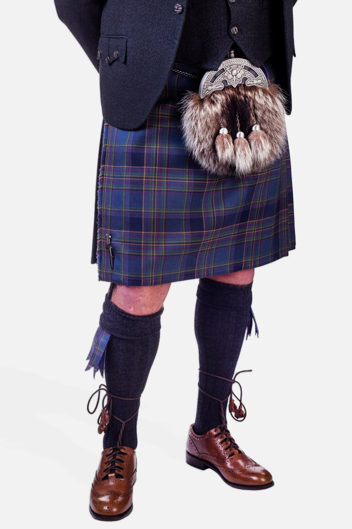 Highland Mist / Charcoal Holyrood Kilt Hire Outfit