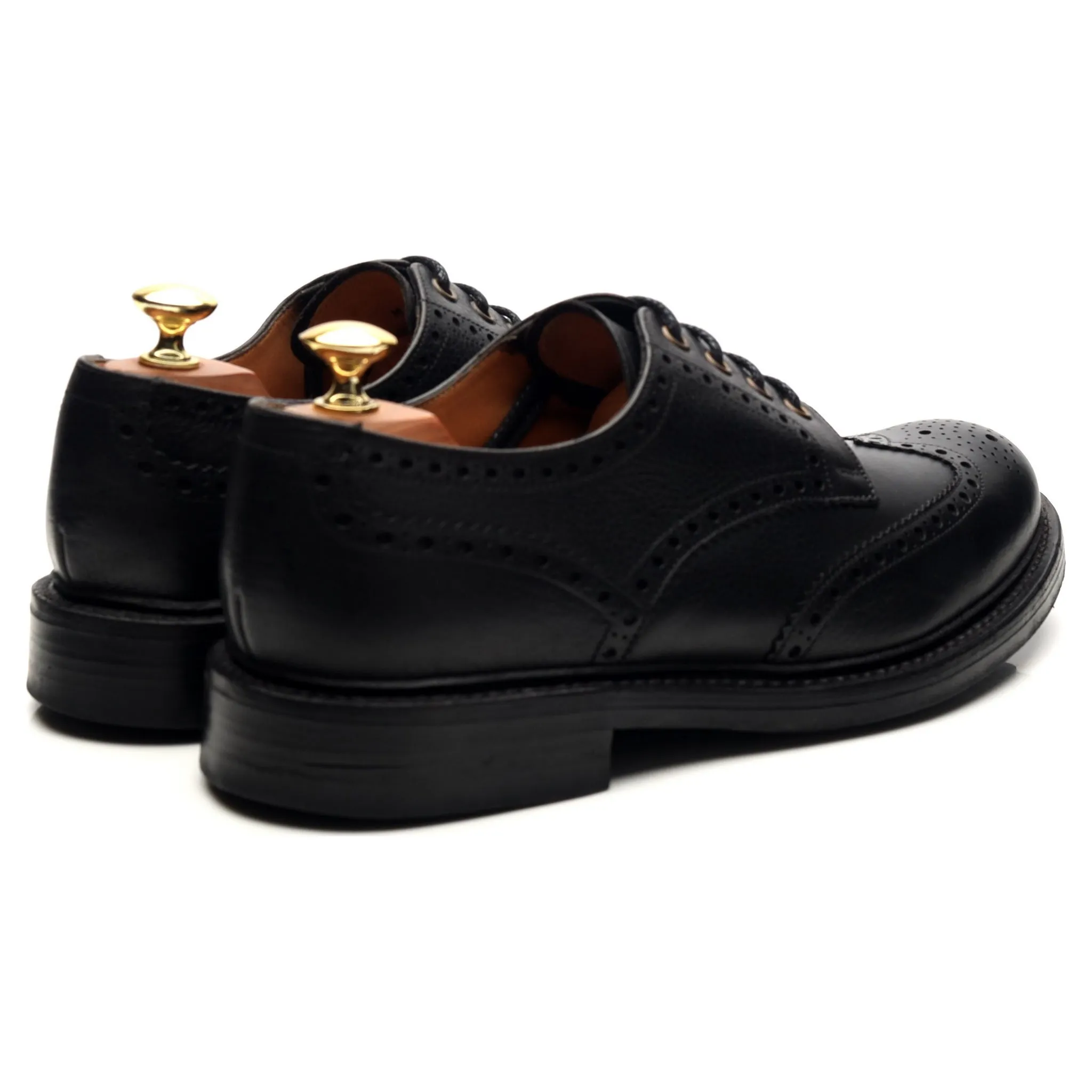 Hoggs Of Fife 'Muirfield' Black Leather Derby Brogues UK 8.5 G