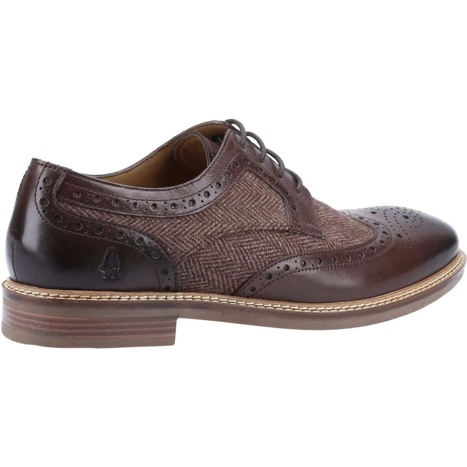 Hush Puppies Mens Bryson Leather Shoes - Chocolate