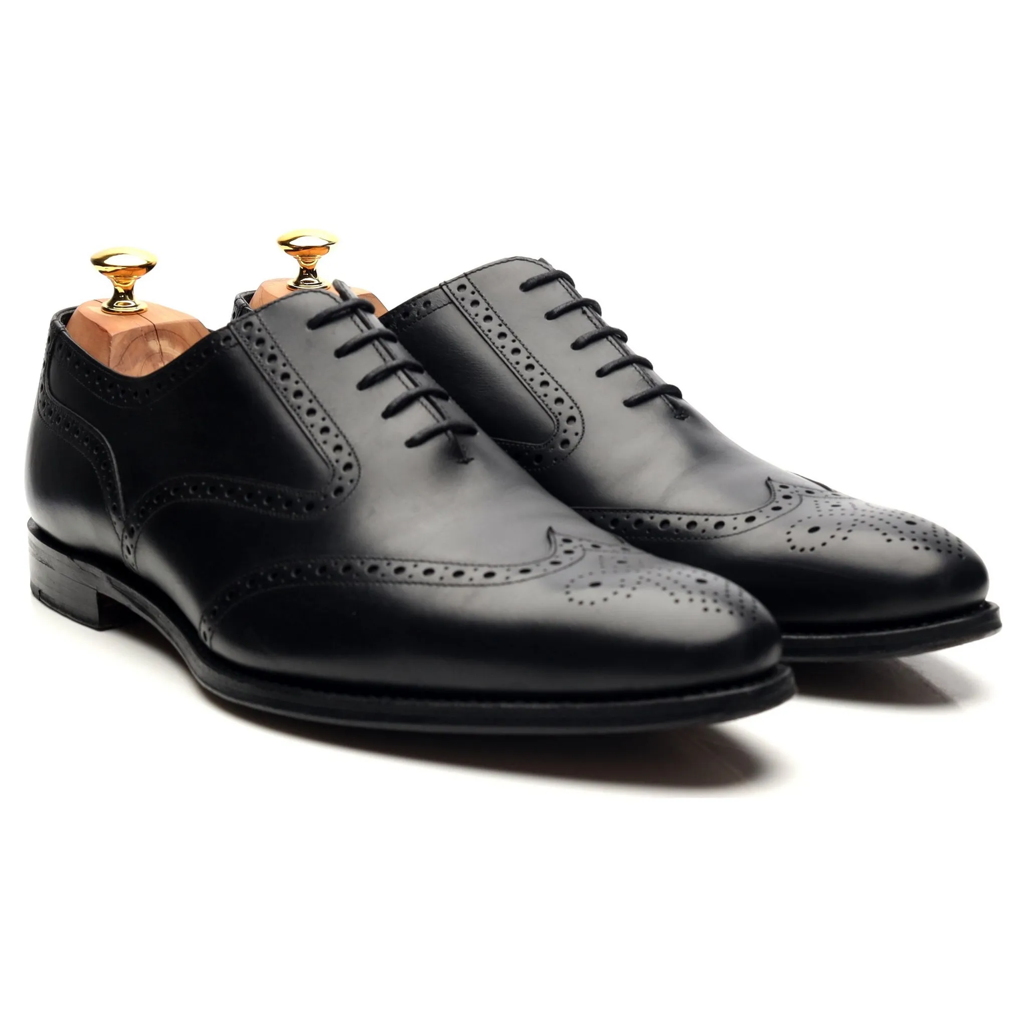 'Ilfracombe' Black Leather Oxford Brogues UK 11