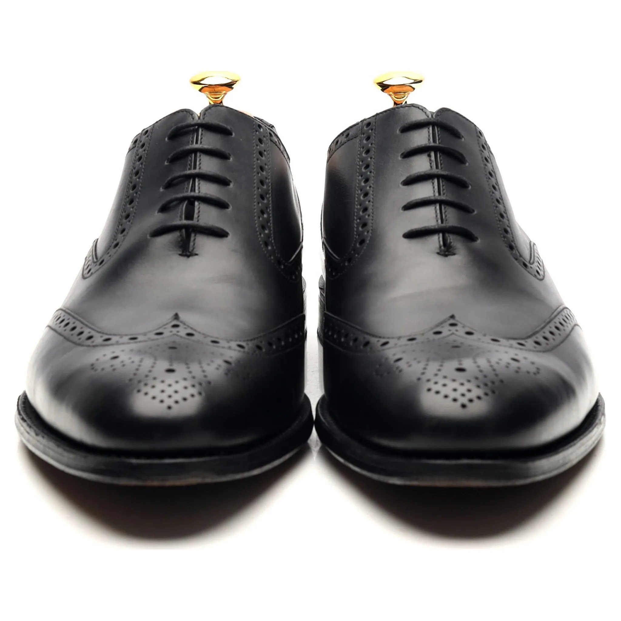 'Ilfracombe' Black Leather Oxford Brogues UK 11