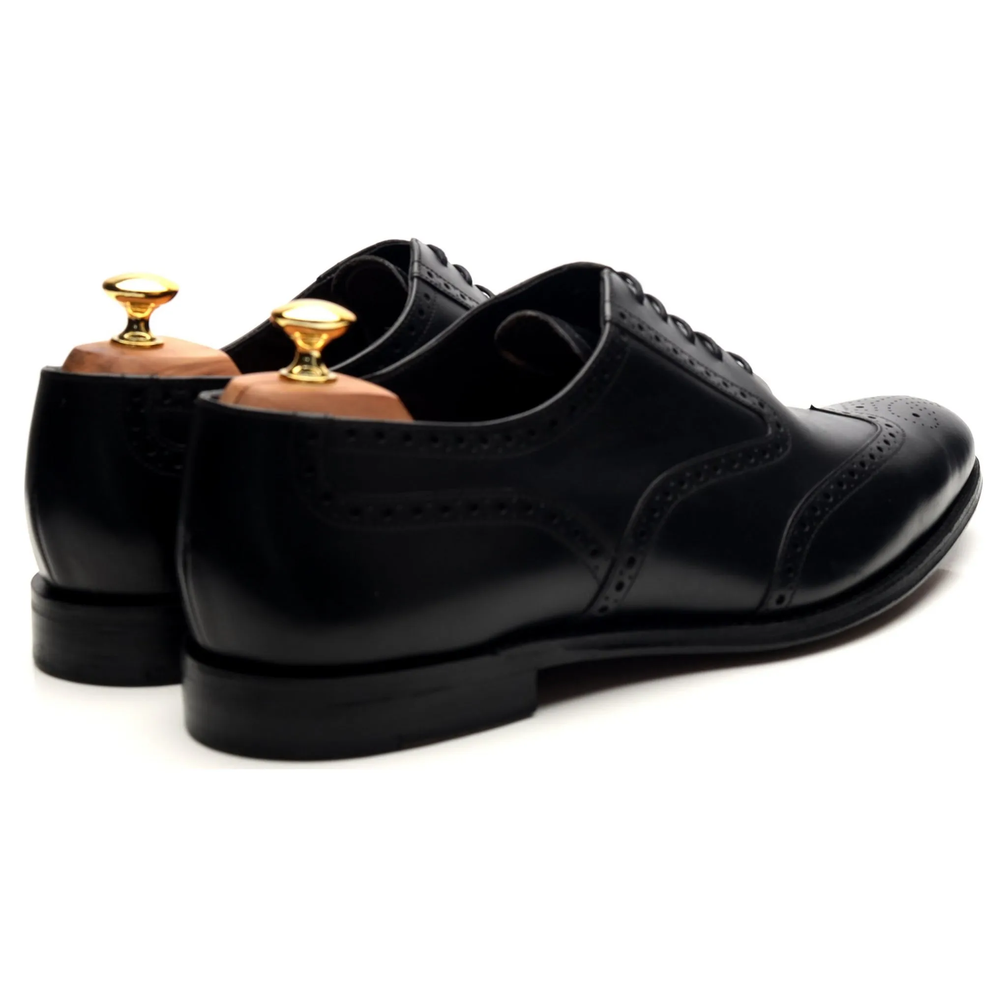 'Ilfracombe' Black Leather Oxford Brogues UK 11