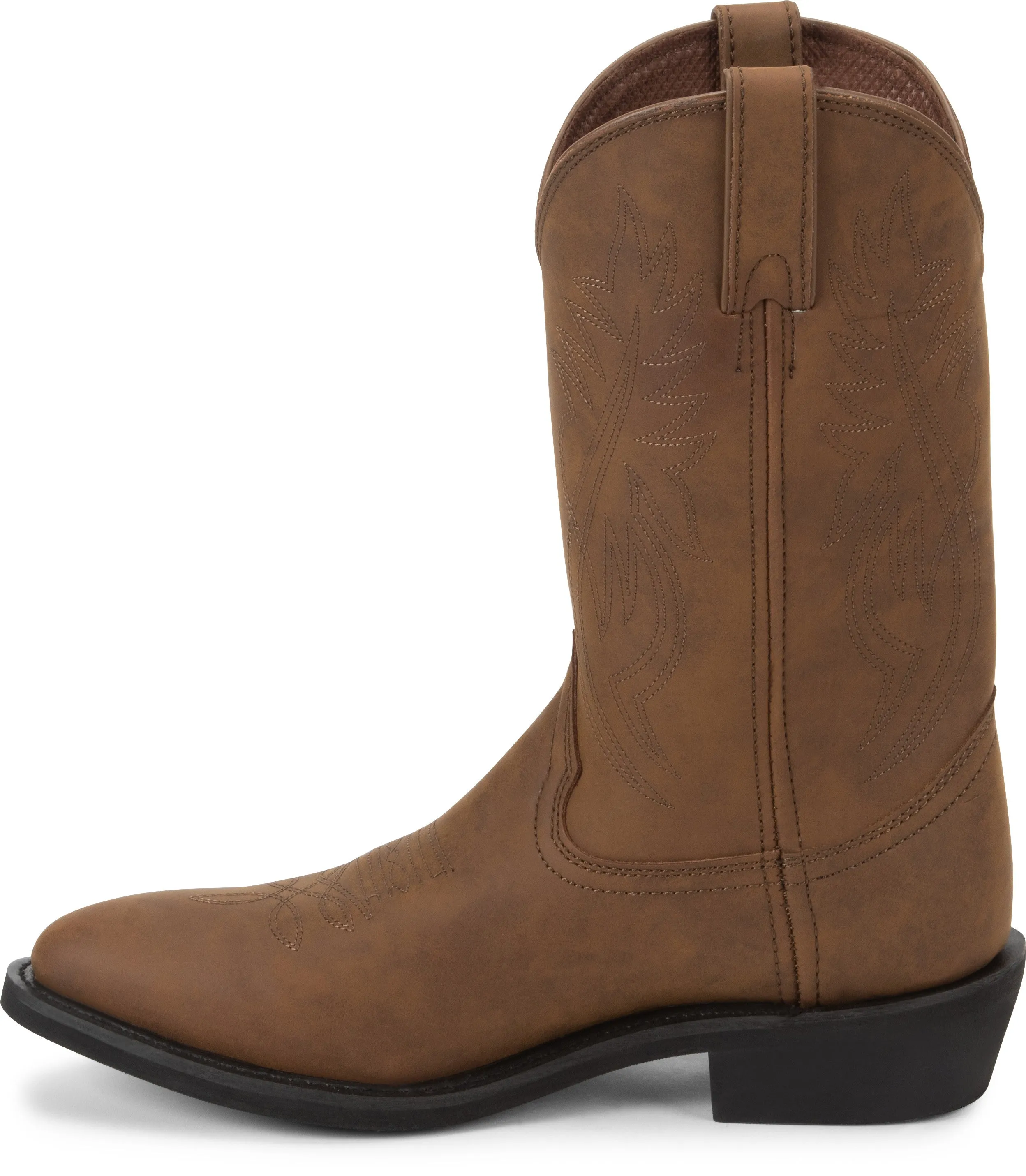 'Justin' Men's 12" Butch Farm & Ranch Western Round Toe - Tan