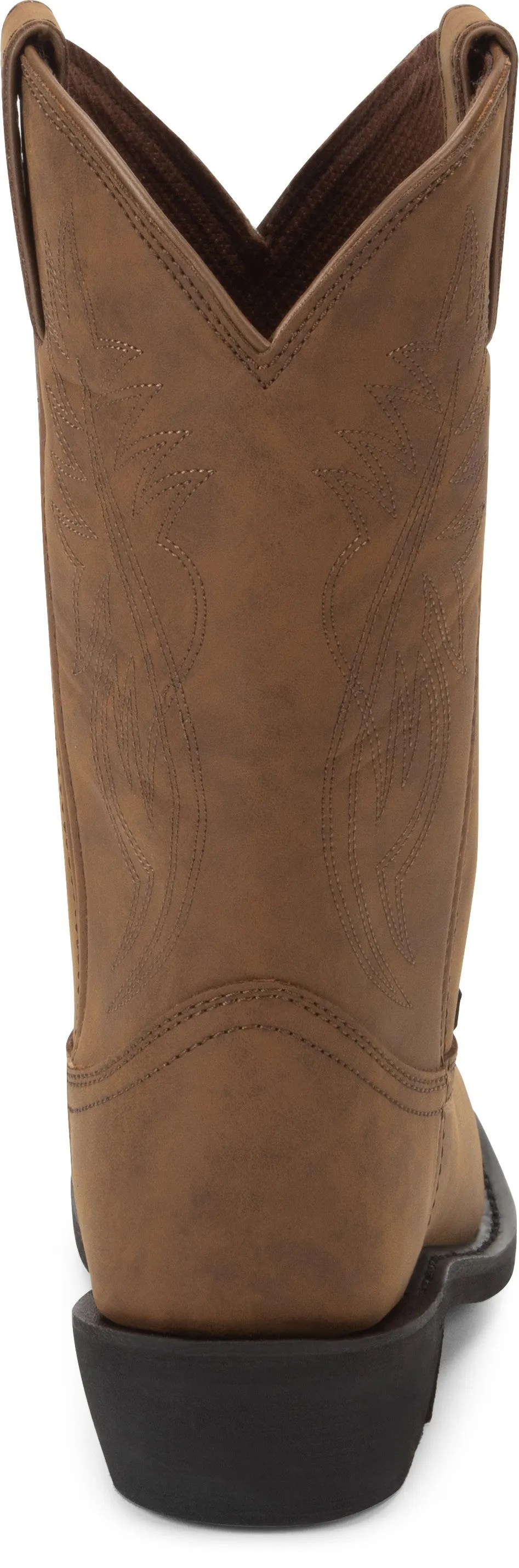 'Justin' Men's 12" Butch Farm & Ranch Western Round Toe - Tan