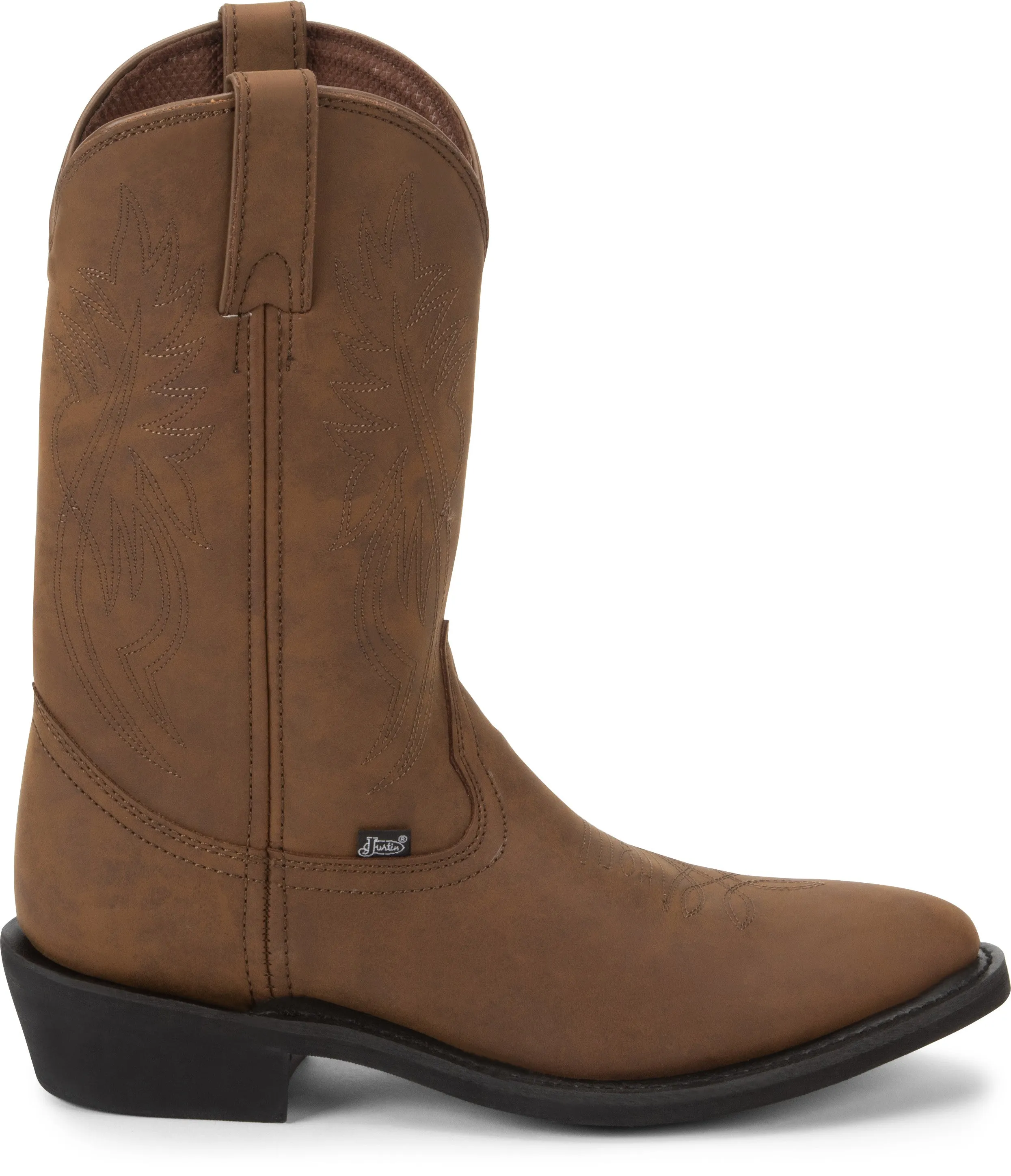 'Justin' Men's 12" Butch Farm & Ranch Western Round Toe - Tan