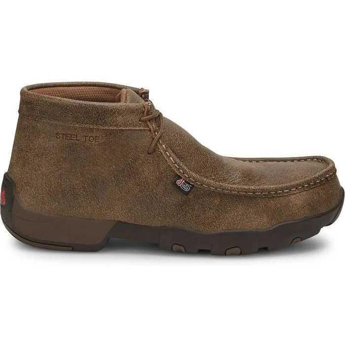 Justin Men's Cappie Steel Toe Work Boot -Tan Bomber- 237