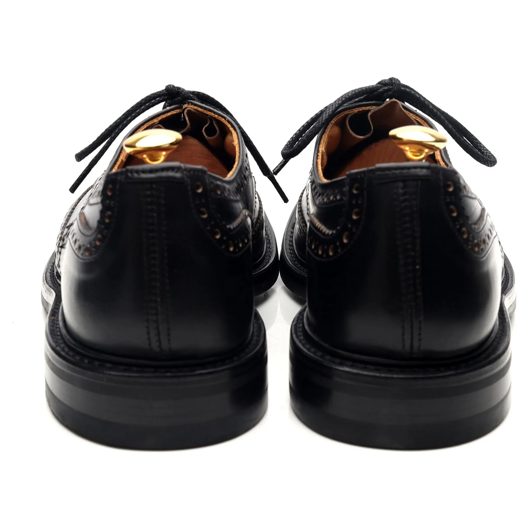 Kafka 'Bourton' Black Leather Derby Brogues UK 9.5